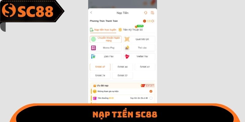 nạp tiền SC88