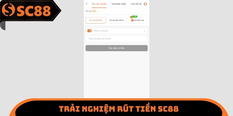 Trải nghiệm rút tiền SC88